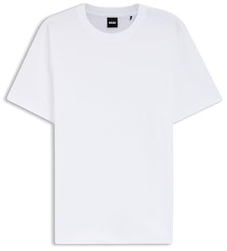 BOSS Herren Tiburt 240 T-Shirt aus Baumwoll-Mix mit Bubble-Jacquard-Struktur