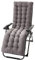 Liegenauflage, Gartenliege Auflage, Dick Garten Liege Stuhl Polster, Anti-Rutsch Kissen Für Gartenliegen Sonnenliege Liegestuhl, Auflage Mit rutschfeste Taschen, Hochlehner Sitzauflagen,Grau,S
