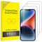 JETech Full Screen Schutzfolie für iPhone 16e 2025, iPhone 14 6,1 Zoll, 9H Panzer Schutz Glas Folie Displayschutz Hat Keinen Einfluss auf die Hülle, HD Klar, 3 Stück