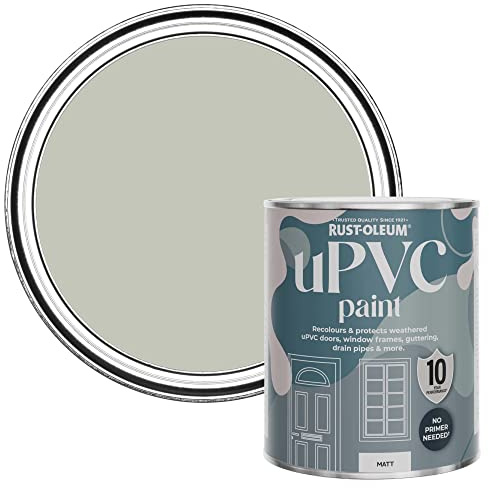 Rust-Oleum Grey uPVC Door and Window Paint in Matt Finish - Tyne Fog 750ml