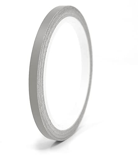 Finest Folia 10 Meter Matt Zierstreifen Auto LKW Motorrad Boot Modellbau Basteln DIY Deko Dekorstreifen Seitenstreifen Klebestreife selbstklebend (Mittelgrau matt, 3mm Breite)