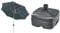 Schneider Sonnenschirm Venedig, anthrazit, 270 cm rund, 683-15, Gestell Aluminium, Bespannung Polyester, 4.9 kg & PE-Schirmständer ca. 45 ltr., 856-15, anthrazit, Kunstsoff, 2 kg