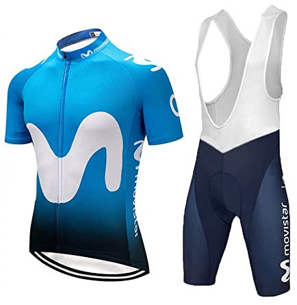 assocauicy Herren Kurzarm Fahrrad Trikot Set,Atmungsaktiv Schnell Trocknend Radtrikot Mit 4d Gel Gepolsterten Shorts Fahrradbekleidung Set FüR Mtb