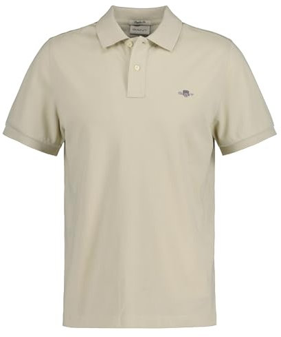 Gant Herren REG Shield SS Pique Polo, Silky BEIGE, L