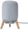 shinar Schreibtisch-Lautsprecherständer aus Echtholz, kompatibel mit Homepod 1. / 2. Generation (2023), mit Kabelmanagementtisch, Holzhalterung für Homepod 2, Weiß