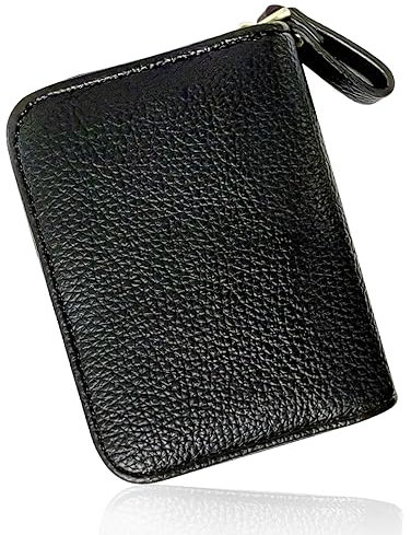 CENCERY Porte-Cartes Porte-Monnaie RFID Sacs à Main Petits Sacs à Main pour Femmes avec Fermeture éclair en Cuir Porte-Cartes Porte-Cartes d'identité Porte-Cartes Noir pour Femmes