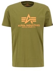 Alpha Industries Herren Basic Für T-Shirt, Moss Green, L EU