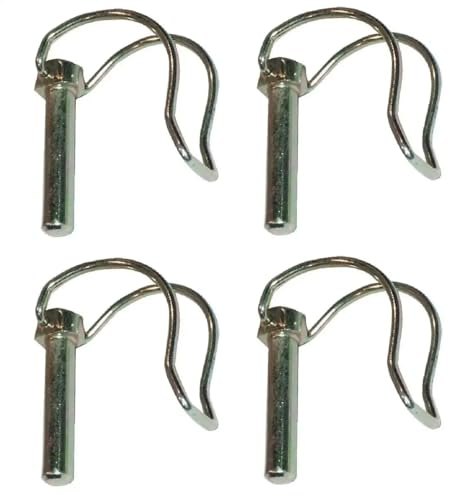 cyclingcolors 4x Perno di Bloccaggio Spine a scatto 8x45mm perni a sgancio rapido molla acciaio anello copiglie tagliaerba tosaerba trattore