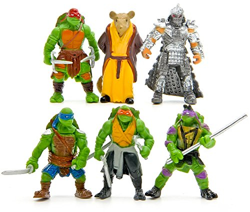 Ninja Cake Tortenfiguren, 6PCS Ninja Schildkröten-Spielzeug Teenage Turtle Action-Figuren Geburtstags Party liefert Cupcake Figuren für Kindergeburtstag
