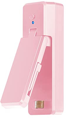 Mini saldatrice 2 in 1, con taglierino, sigillatrice per frigorifero con assorbimento magnetico, per conservare gli alimenti, sacchetti di plastica (rosa)