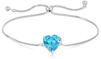 YL Damen Herz Armband 925 Sterling Silber Weißgold Plattiert Armband Mai Geburtsstein Simulierte Emerald Schmuckgeschenke für Mutter Freundin Frau