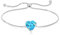 YL Damen Herz Armband 925 Sterling Silber Weißgold Plattiert Armband Mai Geburtsstein Simulierte Emerald Schmuckgeschenke für Mutter Freundin Frau
