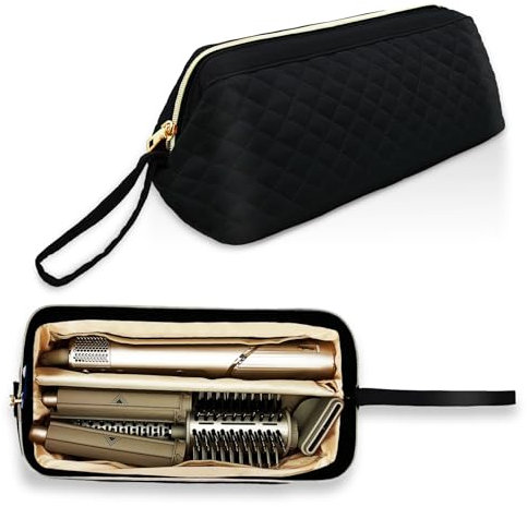 NENYX Shark Flexstyle Carrying Case, Portable Hair Dryer Case, Waterproof Dustproof Shockproof Flat Curling Iron Travel Organizer, Black