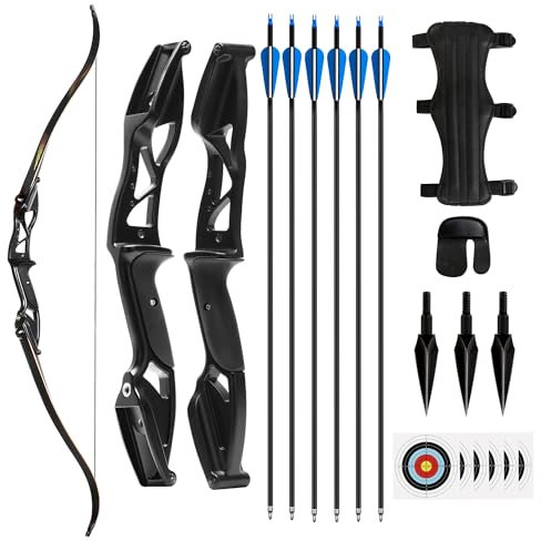 NorthSpoor Take Down Recurvebogen 30lbs 54inch,Anfängerbogen für Erwachsene und Jugendliche im Bogenschießen,Pfeil und Bogen Set