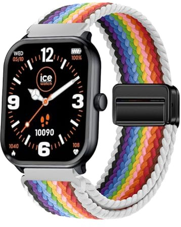 AireWiki 22mm Stoff Armband Kompatibel mit ICE-WATCH (1,85) Armband Nylon Für Herren Damen Sport Ersatzband mit Uhrenarmband Magnetschnalle Für ICE-WATCH (1,85) (34)