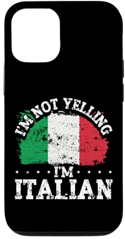 Hülle für iPhone 15 Pro Funny Italian Flag Republic Day I'm Not Yelling I'm Italian