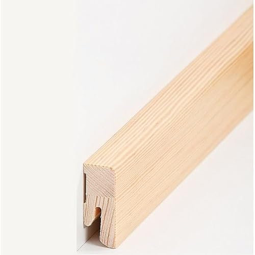 PROVISTON Plinthe en placage de bois véritable - 16 x 40 x 2500 mm - Placage en bois de pin véritable à coller, visser et clouer - Plinthe plaquée par PROVISTON - 2,5 m - 1 pièce