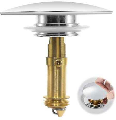 YDHfdc Tapon Lavabo Click Clack 66mm Valvula Click Clack Lavabo Latón Tapón Desague Lavabo Tapones Lavabo Valvula Lavabo para Lavabo de Baño
