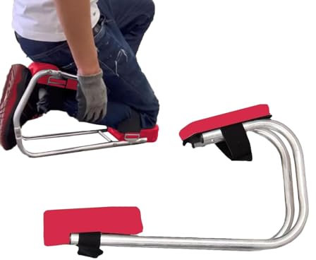 TQEBWUS 50x24cm Siège De Genou Pour Le Jardinage, Genouillere Tabouret Jardinage En Acier Inoxydable, Genouillères Ergonomiques Pour Le Jardinage, Outils Permettant D'économiser Du Travail - Rouge