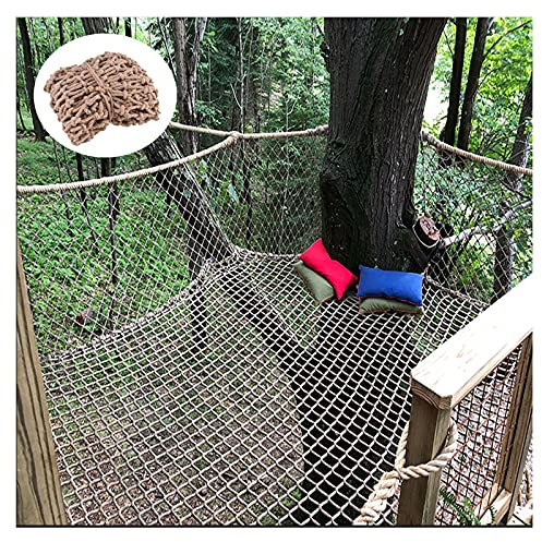 LIUWOPA Seilnetz für Kinder, Sicherheitsschutznetz, strapazierfähiges Hanfseil, Frachtnetz, Outdoor-Schaukel, Spielplatz, Kletternetz, Geländer, Hängematte, Vogelnetz, Dekor