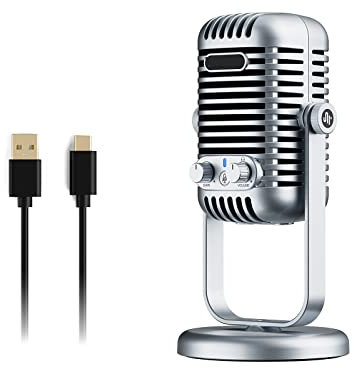 Msuiiixcccc Microphone Xmic Z5 Desktop USB Microphone Compatible with Android Tablets Mac Computers Home-Studio Recording Podcasting Streaming Suitable for Anchor, Dubbing Studio, Recording, St