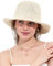 sy soul young Damen Strohhut Breitkrempe Handgewebt Faltbar Strandbucket Sommer UV-Schutz UPF50+ Reise(Beige&Khaki)