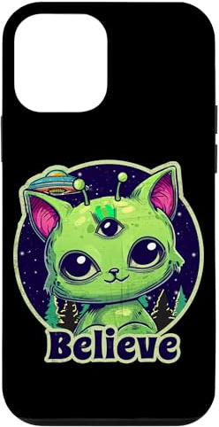 Hülle für iPhone 12 mini Süße Alien-Katze Belive in UFO Kawaii