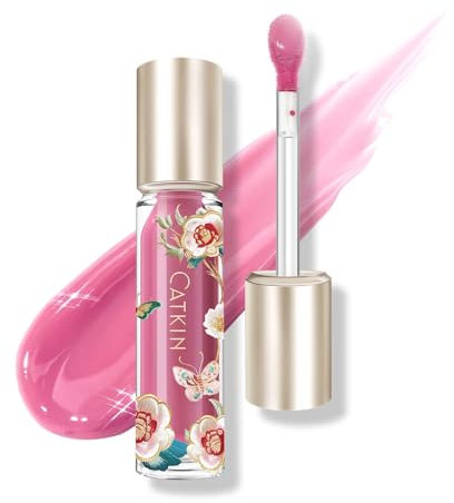 CATKIN Serum Plumping Gloss Labios, Tinted Lip Oil, Brillo de Labios Voluminizador, Alto Brillo, Sensación Refrescante, Hidratación, Larga duración, No Graso, Contiene 90% de Esencia Nutritiva, 3,5 ml