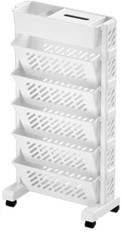 Sefdrert Storage Racks Bookshelves Movable Multi-Layer Shelves Desktop Storage Baskets 6 Layers