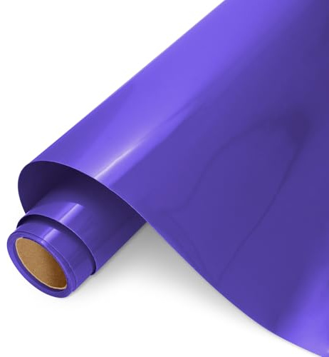 AMAZINGHOME Purple Heat Transfer Vinyl Roll - 30.5 cm x 400 cm, Premium Iron On Vinyl for Fabric, Compatible with All Cutting Machines, HTV for Clothing, Bags, Home Decor