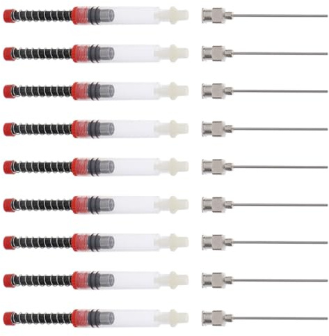 PACKOVE 9pcs Red Fountain Pen Ink Fill Assistant Set with Syringe Absorber for Eu Standard Pens, Ink Absorption Tool for Students and Office Writing Supplies