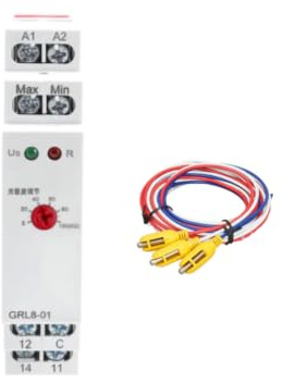 GRL8-01 Wasserstandssensor 24-240V, Wasserpegelschalter Niveausensor Füllstandsrelais Pegelschalter zur Wasserstandsregelung, Hutschienenmontage