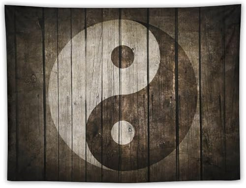 Wandteppich Yin Yang 150x200 cm Wandteppiche Yin Yang Muster 3D-Druck Wandbehang, XL Tapisserie, Wandtuch für Wohnzimmer Schlafzimmer Wohnheim Wanddeko a/4935