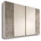 MATCH Eleganter Kleiderschrank mit viel Stauraum - Vielseitiger Schwebetürenschrank in Betonoptik, Weiß - 315 x 226 x 60 cm (B/H/T)