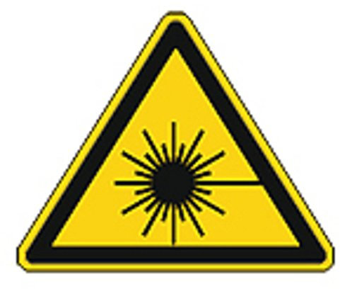 Schild Warnzeichen nach ISO 7010 - Warnung vor Laserstrahlen - 320284 Gr. ca. 19cm x 16cm