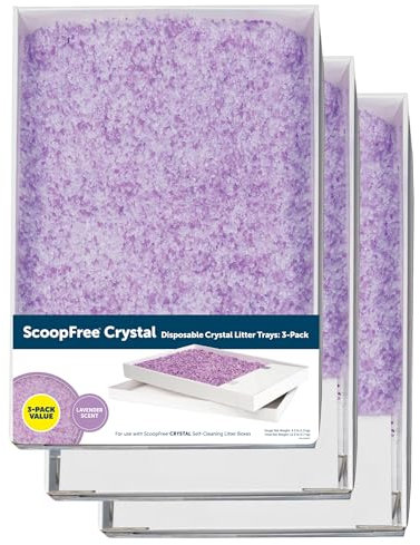 PetSafe ScoopFree Selbstreinigende Katzentoilette, Nachfüller – Nicht klumpendes Kristall-Katzenstreu – 3er-Pack