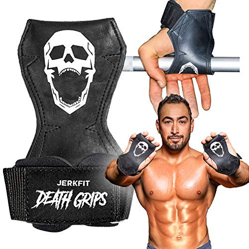 JerkFit Death Grips, Sangles de Levage Ultra Haut de Gamme pour Les soulevés Morts, Les tractions, et Les épais (S)