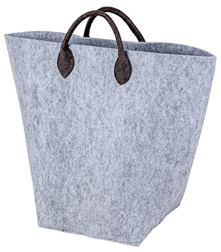 LaFiore24 Filztasche Einkaufstasche Spielzeug Aufbewahrung Allzwecktasche Jumbo Grösse ca. 55 x 36 x 50 cm hellgrau
