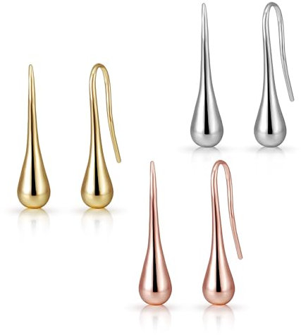 Philip Jones Set of Three Teardrop Earrings