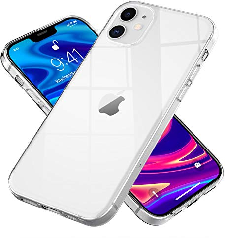 NALIA Klare Handyhülle kompatibel mit iPhone 12 Mini Hülle, Transparente Silikon Schutzhülle Clear Case Soft Phone Cover, Dünne Durchsichtige Handy-Tasche Ultra-Slim Bumper Etui Schale Backcover Skin