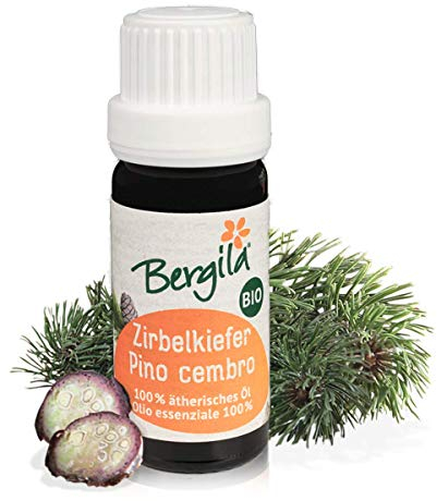 Bergila olio essenziale PINO CEMBRO BIO, 10 ml - 100% naturale di materia prima biologica - qualità controllata e certificata