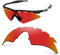 AOZAN ANSI Z87.1 Polarized Replacement Lenses For Oakley M Frame Sweep Vented Sunglasses - Electric Crimson
