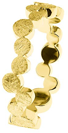 Ernstes Design Ring R582 evia Edelstahl gelb vergoldet 6 mm Damenring