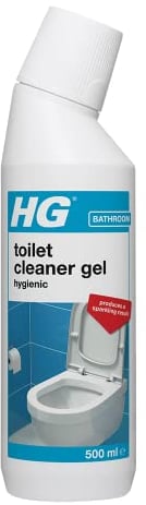 HG Toilet Cleaner Gel, Super Powerful Hygienic Toilet Limescale Remover & Loo Cleaner, Heavy Duty Toilet Descaler & Stain Remover, WC Cleaner & Bathroom Cleaner Formula - 500ml