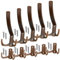 Stahlia Garderobenhaken Kleiderhaken Garderobe (10 Stück) KUPFER-OPTIK Metallhaken Haken zum Schrauben Haken für Garderobe Handtuchaufhänger