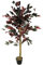 Leaf Artificial Tree/Plant, Mixed Materials, Green and Red Ficus, 120cm