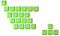 Ranked Gummi-Tastenkappen-Set | Doppelschuss Durchscheinend | OEM-Profil für Mechanische Gaming-Tastatur (Neon Green, 23 Tasten)