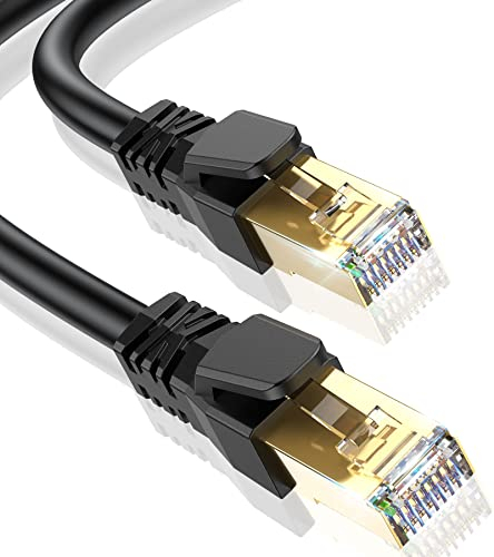 SWECENT Cat 8 Câble Ethernet 4M RJ45 Réseau Haut Débit 40Gbps 2000MHz SFTP Compatible avec PS5 PS4 PC TV Box Routeur Routeur Modem Consoles de Jeux Vidéo,câble LAN Professionnel