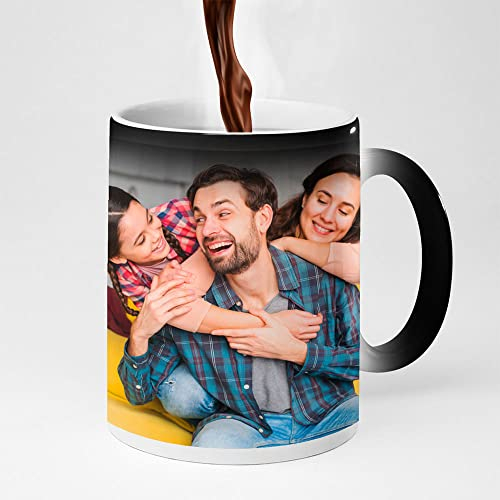 Taza Mágica Personalizada con Foto y Texto - Ideal para regalar - Taza Cerámica - Al calentar aparece foto