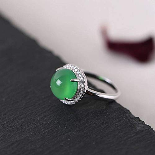 S925 Silberring Frauenmodik-Mikroset Silber Eingelegtes Chrysoprase Ringa, 53 Mm, GASKER, a, 52 mm